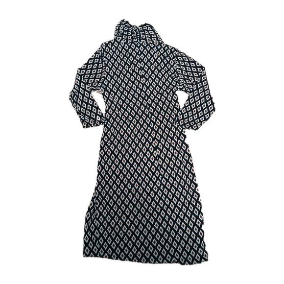 New Karen Kane Blue Diamond Super Stretch Jersey Cascade Faux Wrap Dress Large‎ - Picture 9 of 9